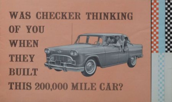 Checker Modelprogram 1960 "Was Checker thinking" Carbrochure (9453)